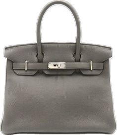 Formal Gray Top Handle Bag, Gray Business Bags With Silver-tone Hardware, Luxury Gray Top Handle Satchel, Luxury Gray Business Bags, Formal Gray Bag With Silver-tone Hardware, Luxury Gray Bag With Palladium Hardware, Classic Gray Bags With Gold-tone Hardware, Designer Gray Shoulder Bag For Business, Luxury Gray Shoulder Bag With Palladium Hardware