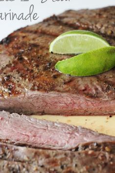 steak with lime on top and text overlay