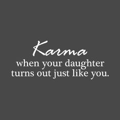 the words karma written in white on a black background