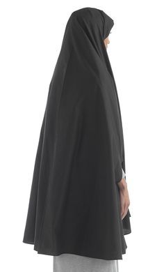 Black Cotton Khimar Cotton Poplin Fabric, Poplin Fabric, Full Length, Fabric