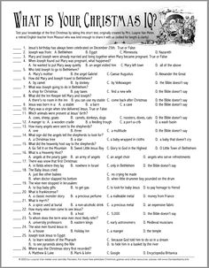 the christmas quiz is shown in black and white with red writing on it, which reads what