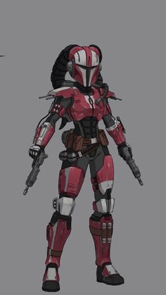 Zabrak Mandalorian, Star Wars Astromech Droid Concept Art, Star Wars Oc Mandalorian, Mandolorian Armour Oc, Star Wars Mandalorian Oc, Swtor Mandalorian, Red Mandalorian, Star Wars Oc Art, Mando Oc