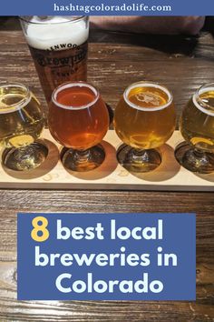 beer glasses with the words 8 best local brewers in colorado on top and bottom