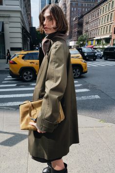 WATER REPELLENT TRENCH ZW COLLECTION Zara Spring, Khaki Trench, Khaki Trench Coat, Coat Trends, Boat Neck Tops, Belted Trench Coat, Cardigan Sweater Dress, Car Coat, Leather Shirt