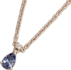 Silver Sapphire Necklace With Single Cut Diamonds, Elegant Blue Necklace With Single Cut Diamonds, White Gold Tanzanite Necklace With Diamond Accents, White Gold Tanzanite Necklaces With Diamond Accents, Silver Tanzanite Necklace With Diamond Accents, Small Pendant Necklace, Ceylon Blue Sapphire, White Gold Pendant Necklace, White Gold Pendant