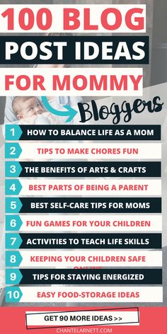 the top 100 blog posts for mommy bloggers