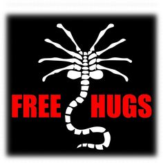 a black and white photo with the words free hugs