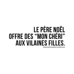 a black and white photo with the words, le perre noel offre des mon cher