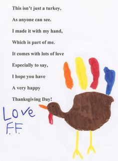 a child's drawing of a thanksgiving turkey