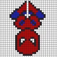 a cross stitch pattern with the shape of a red, black and blue heart on it