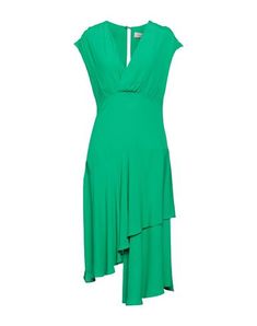 Crepe No appliqués Solid color Deep neckline Short sleeves Unlined Zipper closure 1 button No pockets Trapeze style Dress Emerald Green, Green Dress Casual, Deep Neckline, Green Midi Dress, Crepe Dress, Womens Midi Dresses, Emerald Green, The Twenties, Casual Dresses