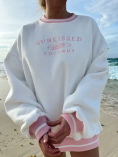 VINTAGE CREW SWEATSHIRT - Sunkissedcoconut Luxury White Crew Sweatshirt, Trendy Cheap Tops As Gifts, Aesthetic Crewneck Sweatshirt, Big Sweatshirt Outfit, Cute Sweatshirt Designs, Cute Sweatshirts Outfits, Unique Sweatshirts, Etsy Sweatshirts, Sunkissed Coconut