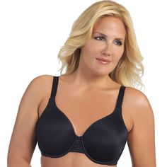 Plus Size Vanity Fair Bras: Beauty Back Back Smoother Full-Figure Bra 76380, Women's, Size: 42 Dd, Black Vanity Fair Bras, Back Back, Minimiser Bra, Full Coverage Bra, Womens Bras, Full Figured, T Shirt Bra, Underwire Bra, Vanity Fair