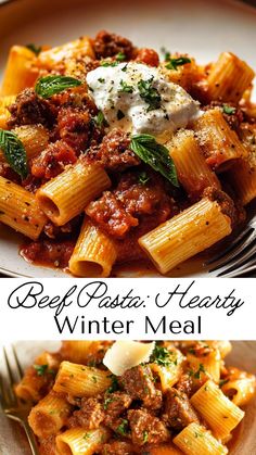 beef pasta hearty with winter meal