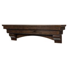 This shelf mantel is traditionally styled in a classic design. The 3-piece option creates an opportunity for three different mantel styles. Keep it simple with just the shelf or choose to display it with the included arched base or corbels for a more refined look, it's up to you! You'll be able to try out the various combinations and determine which look is the perfect fit for your home. Complements a wood burning, gas, or electric fireplace; mount as a floating mantel shelf to add a beautiful t Mantle With Corbels, Fireplace Mount, Floating Mantel Shelf, Fireplace Mantel Shelf, Floating Mantel, Wood Fireplace Mantel, Mantel Shelf, Wood Fireplace, Fireplace Mantel