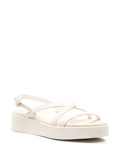 Ancient Greek Sandals Silia buckle-fastening Sandals - Farfetch White Flat Slingback Sandals With Buckle Closure, White Footbed Sandals With Ankle Strap, White Footbed Sandals With Ankle Strap And Buckle Closure, Cream Open Toe Sandals With Buckle Closure, Cream Leather Sandals With Adjustable Strap, White Wedge Sandals With Buckle Closure And Open Heel, White Open Heel Wedge Sandals With Buckle Closure, Chic White Sandals With Tang Buckle, White Double Strap Platform Sandals