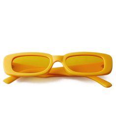 Hit the beach in these Tropical Baby Sunglasses 🌴 Yellow Glasses Aesthetic, Glasses 2000s, 2000s Glasses, Y2k Sunnies, 2000s Accessories, Y2k Fashion Early 2000s, Aesthetic Sunglasses, Glasses Aesthetic, Yellow Glasses