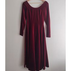 Laura Ashley Velvet Maxi Dress 6 Red Long Sleeves Button Back Evening Party Gown Gorgeous Piece! Stunning In Person Dark Red Velvet With A Fitted Top And Flared Maxi Skirt Princess Seams For A Feminine Fit Accented With Covered Buttons On The Back Scoop Neck And Scoop Back Long Sleeves Velvet 73% Cotton 27% Viscose Size: Us 6 Uk 10 Excellent Condition, Please See Pics For Details. Small Mark On Bodice Bust: 16'' Waist: 13'' Length: 53'' Always Happy To Make A Deal If You Want More Than One Item! Thx And Happy Poshing! Party, Wedding, Prom, Party Red A-line Midi Dress With Buttons, Classic Evening Dresses For Winter, Classic Floor-length Party Dress, Fitted A-line Maxi Dress With Button Closure, Classic Long Sleeve Party Dress, Red Long Sleeve Midi Dress For Evening, Formal Full-length Winter Dress, A-line Midi Dress With Buttons For Party, Classic Party Maxi Dress