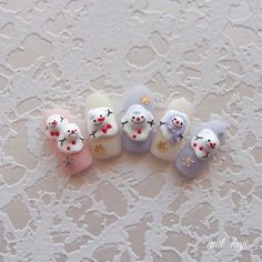 Korean Christmas Nails, Witch Nails, December Nails, Art Deco Nails, Holiday Nail Designs, Beauty Nails Design, Korean Nails