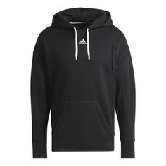 Men's Adidas Logo Printing Hooded Long Sleeves Black HC3479 Functional Hooded Sweatshirt For Sports Season, Adidas Sports Sweatshirt With Double-lined Hood, Adidas Sweatshirt With Double-lined Hood For Sports, Adidas Sporty Sweatshirt With Double-lined Hood, Adidas Sportswear Hoodie With Ribbed Cuffs, Adidas Athleisure Hoodie With Ribbed Cuffs, Black Adidas Logo Fleece Hoodie, Adidas Hoodie With Drawstring Hood, Urban Adidas Hoodie With Drawstring Hood