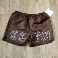 Brand New Men's Shorts ! Casual Brown Athletic Shorts For Summer, Sporty Brown Athletic Shorts For Summer, Brown Short Bottoms For Streetwear, Brown Shorts For Streetwear In Spring, Brown Shorts For Spring Streetwear, Brown Summer Athletic Shorts, Brown Streetwear Shorts, Graphic Shorts Men, Moisture-wicking Shorts For Streetwear