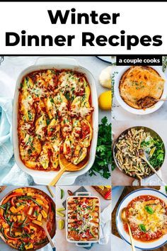 the cover of winter dinner recipes