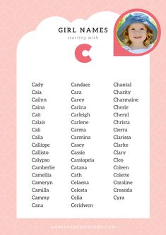 the girl names list for girls