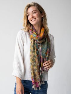 The accessory you won't leave home without! We are so in love with our lightweight Sayulita Scarf. It can be worn so many different ways and its vibrant prints and tassel trim details make it so much fun to accessorize with any outfit! Dress it up or down, it pairs perfectly with all of our tops, jumpsuits or dresses!