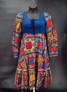 Midi Dress, Patchwork