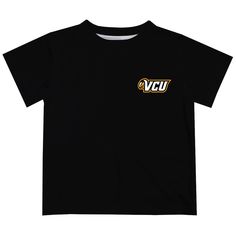 VCU Rams Virginia Commonwealth University Hand Sketched Vive La Fete Impressions Artwork Boys Black Short Sleeve Tee Shi Black Screen Print Tops For Fans, Black Screen Print Top For Fan Apparel, Black Screen Print Top Fan Gear, Black Fan Apparel Top With Front Print, Black Fan Apparel Top With Screen Print, Virginia Commonwealth University, Hand Sketch, Boy Tees, Commonwealth