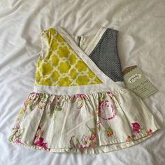 Persnickety Size 3t Nina Top Tag Attached. Fitted Yellow Tops For Playtime, Yellow Tops For Spring Playwear, Yellow Spring Tops For Playwear, Lace Long Sleeve Shirt, Flower Pants, Collar Cardigan, Blue Purse, Cowl Neck Top, Ruffle Shirt