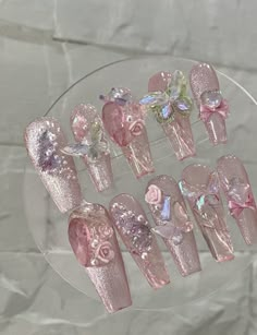 Rave Nails, Bio Happy, Chic Tank Tops, 2023 Pink, Open Shop, Asian Nails, Nail Business, Nail Jewels, Diamond Butterfly