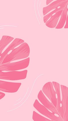 a pink wallpaper with leaves and dots on the bottom right corner, in an abstract manner