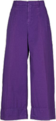 Spring Purple Wide Leg Pants With Pockets, Purple Wide Leg Work Pants, Purple Wide Leg Workwear Pants, Wide Leg Purple Workwear Pants, Purple Ankle-length Wide Leg Pants, Purple Cotton Wide Leg Pants With Pockets, Purple Wide Leg Pants For Work, Purple Wide-leg Pants For Work, Purple Wide Leg Cotton Pants With Pockets