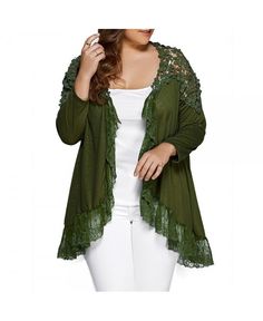 Buy Plus Size Openwork Asymmetric Hem Top - Army Green - 2L09049912 online, fidn many other Plus Size Women's Clothing Cheap Tank Tops, Asymmetrical Hem Top, Asymmetric Top, Clothing Sites, Plus Size Tank Tops, Trendy Plus Size Clothing, Hem Top, Plus Size Womens Clothing, Accessories Diy