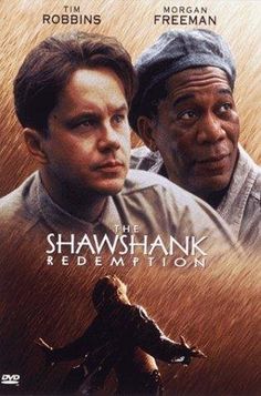 a movie poster for the shaw shank redemption with two men looking at each other