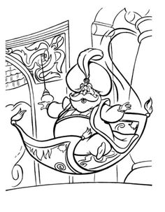 an image of a cartoon character that is in the middle of a coloring book page