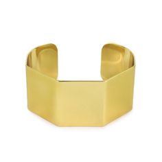 Our wide faceted cuff is red carpet ready. Cuff is adjustable by gently pulling open or squeezing closed with even pressure from each side. Handcrafted in NYC 14k gold or rhodium finishes 2 1/2" x 2" inner dimensions fits most wrist sizes 1 1/8" | 28.6mm wide Brass with nickel free electroplating Clear protective finish prevents premature wear and tarnish Comes in a signature pouch with box Remove electroplated jewelry when bathing, showering or swimming. Avoid direct contact with perfume, lotio Red Carpet Ready, Jewelry Care, Red Carpet, Sale Items, Cleaning Wipes, Swimming, Carpet, Pouch, Cuff