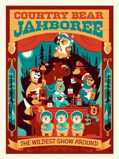 an advertisement for the country bear jambore show