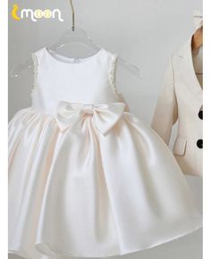 Get 10% off now! Buy elegant satin toddler flower girl dress with beadings at cheap price online. Free stable shipping and pro custom service since 2009. Satin Princess Dress For Dress-up, Fitted Satin Princess Dress Sleeveless, Fitted Sleeveless Satin Princess Dress, Elegant Baptism Dress With Satin Bow For Pageant, Elegant Sleeveless First Communion Dress For Pageant, Satin Sleeveless Princess Dress For Dress-up, Sleeveless Satin Princess Dress For Dress-up, Satin Princess Dress With Satin Bow, Elegant Dresses With Pearl Embroidery For Formal Occasions