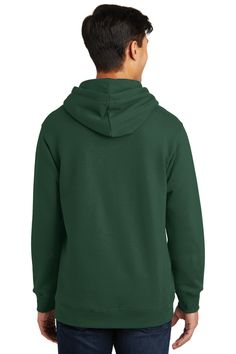 Port & Company ® Fan Favorite Fleece Pullover Hooded Sweatshirt. PC850H - FOREST GREEN - XS | Port & Company Fan Favorite Fleece Pullover Hooded Sweatshirt in Forest Green Size XS | Cotton/Polyester Blend Golf Hoodie, Cozy Drinks, Holiday Hoodies, Pullover Mode, Fly Shop, Carolina Blue, Military Green, Full Zip Hoodie, Fleece Hoodie