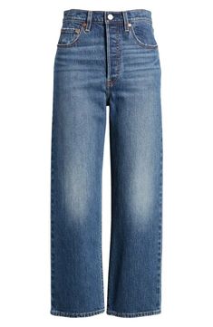 Levi's® Ribcage High Waist Ankle Straight Leg Jeans | Nordstrom Natural Glow Makeup, Levis Ribcage Jeans, Levi's Ribcage, Ribcage Jeans, Levis Straight Leg Jeans, Glow Makeup, Jeans Outfit Women, Summer Wardrobe Essentials, Levi Jeans Women