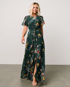 You loved it so much, we brought it back in another color! 💐Shop the Naomi Short Sleeve Maxi Dress | Dark Green Floral now! 🛍️ Chiffon Short Sleeve Maxi Dress For Brunch, Flowy Green Maxi Dress With Tie Waist, Short Sleeve Chiffon Maxi Dress For Brunch, Chiffon Maxi Dress With Short Sleeves For Brunch, Green Maxi Dress With Tie Waist For Brunch, Green Floral Print Chiffon Maxi Dress, Green Maxi Length Floral Dress For Brunch, Green Floral Print Chiffon Dress, Green Floral Short Sleeve Dress For Brunch