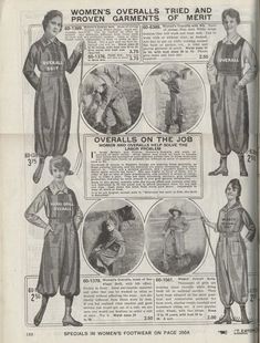 Costumes With Overalls, 1918 Fashion, Silent Sky, Radium Girls, 1910s Fashion, Spring Hats, Spring Blouses, Steampunk Costume, Turkish Delight