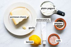 a plate with different types of cheese on it