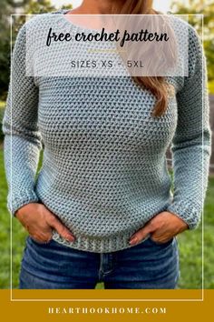 the free crochet sweater pattern for women