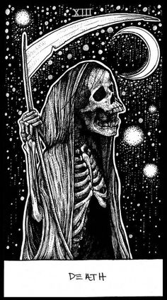 a black and white drawing of a skeleton holding a sculler