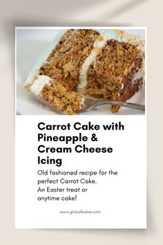 carrot cake with pineapple & cream cheese icing recipe for the perfect carrot cake