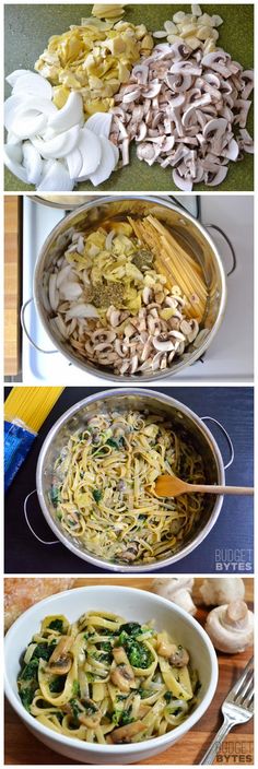 the steps to make pasta with mushrooms and broccoli