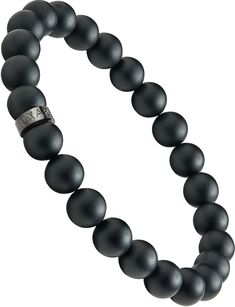 PRICES MAY VARY. ☑️ INTRODUCING THE LUXAR GENUINE ALL BLACK ONYX BEADED BRACELET - Crafted from solid onyx and a custom designed black Luxar bead. Each bead is 8mm in diameter and connected by a high-strength elastic band, ensuring a perfect fit that reflects your confidence. ☑️ COMMAND ATTENTION WITH AN ALL BLACK DESIGN - Each bracelet includes a solid black stainless steel designer bead. Creating a minimalist, classic bracelet. The perfect accessory to elevate your style. ☑️ FIND YOUR PERFECT Black Wristband With 8mm Beads, Stone Bead Bracelets, Bracelets Black, Genuine Leather Bracelet, Classic Bracelets, Black Onyx Stone, Onyx Bracelet, Jewelry For Men, Onyx Bead